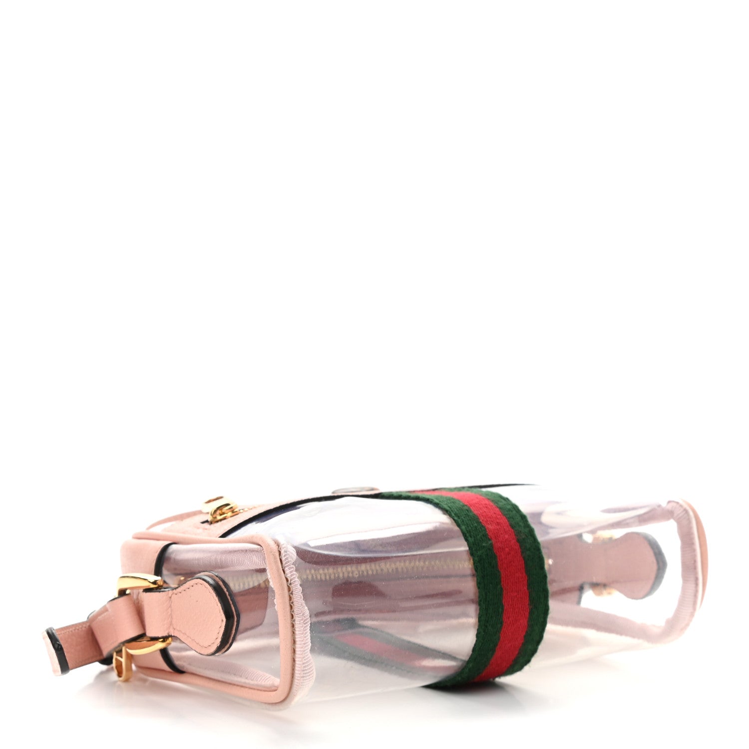 Gucci Vinyl Web Mini Ophidia Transparent Shoulder Bag Perfect Pink 4 of 10