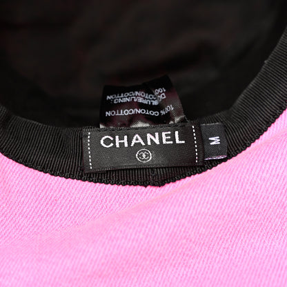 Chanel Denim Logo Bucket Hat M Pink Yellow 6 of 6