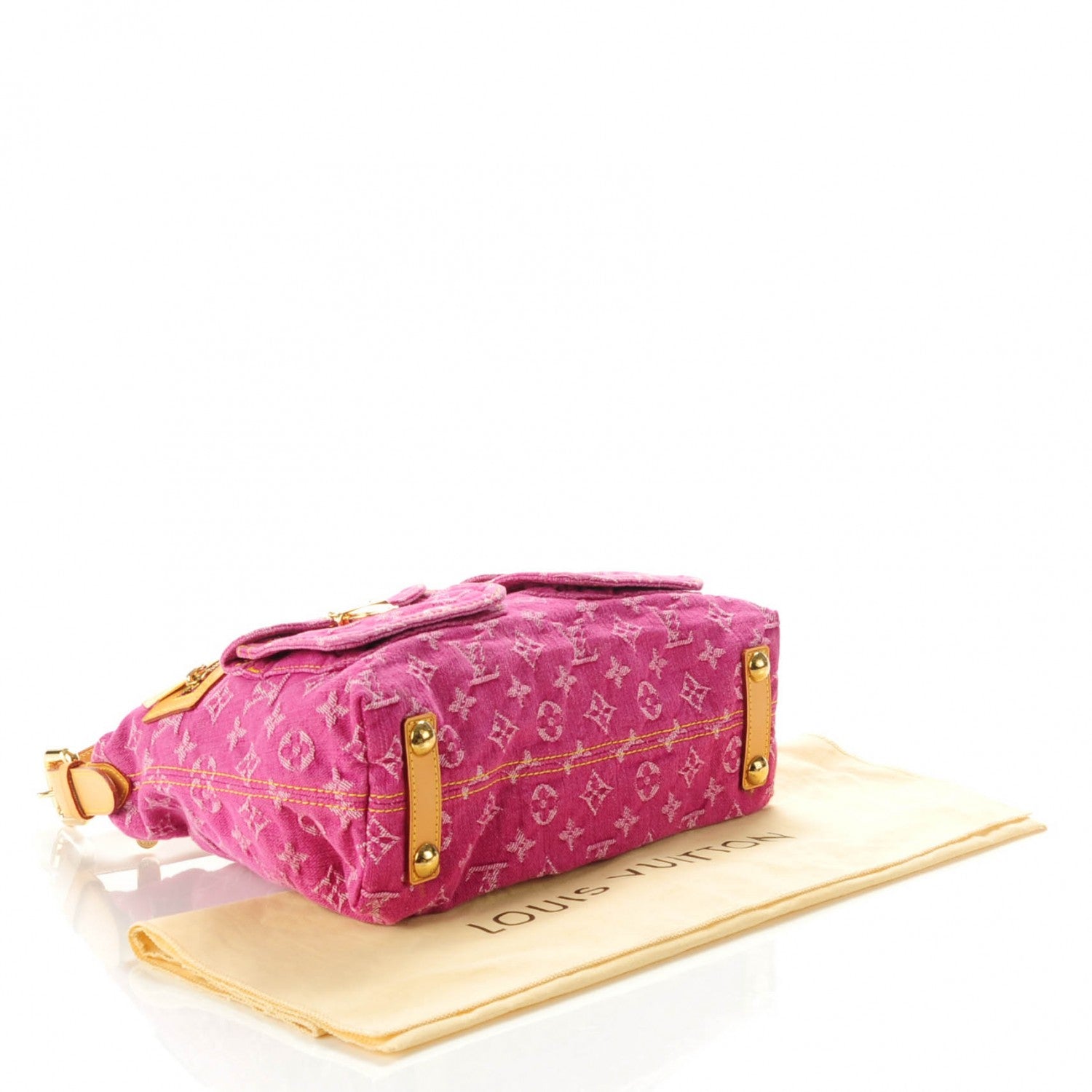 Louis Vuitton Denim Baggy PM Fuchsia 4 of 7