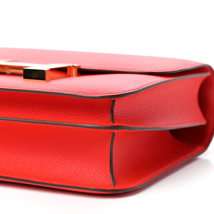Hermes Epsom Constance 24 Rouge de Coeur 8 of 9
