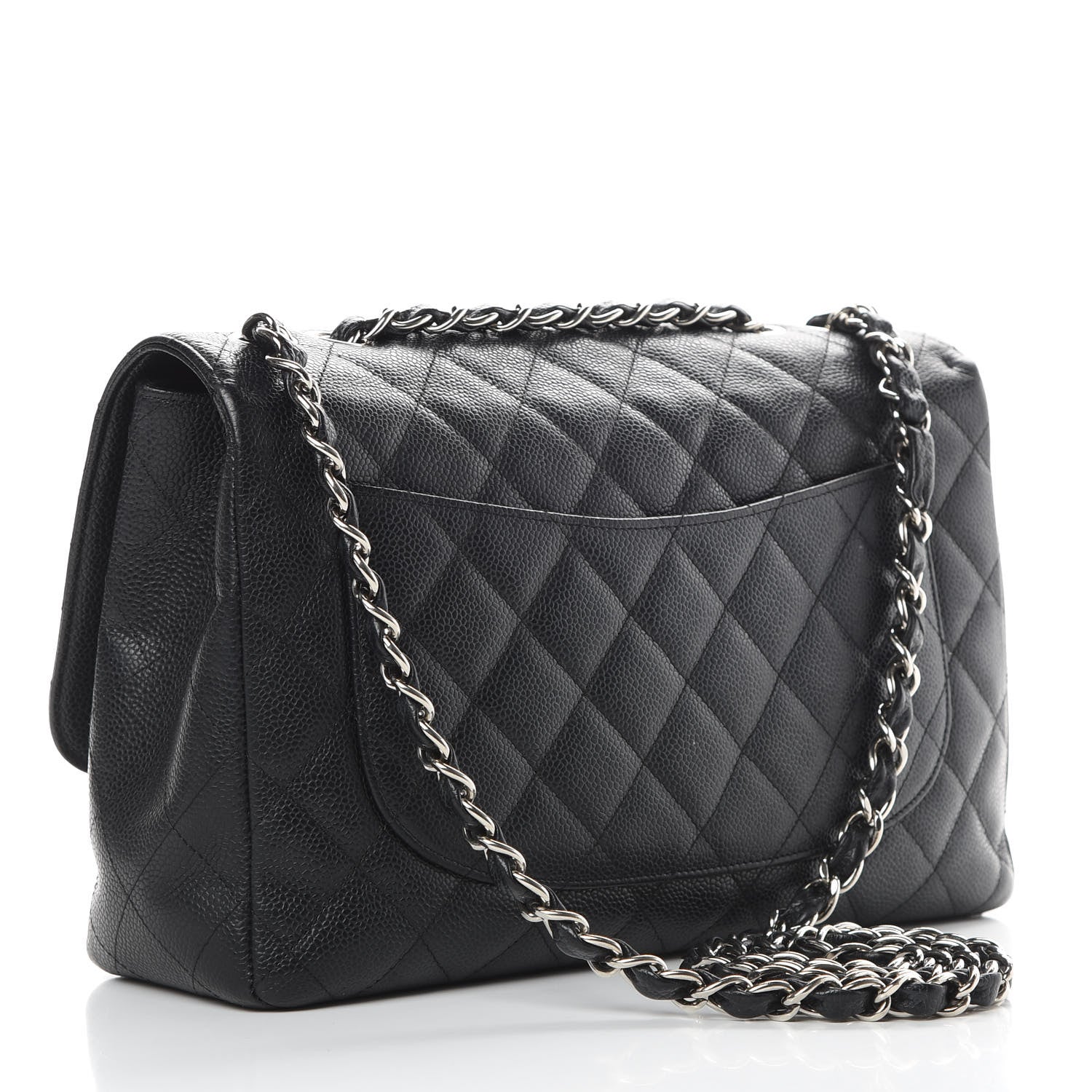 Chanel Caviar Quilted Jumbo Single Flap Black 3 of 13