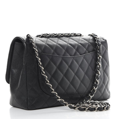 Chanel Caviar Quilted Jumbo Single Flap Black 3 of 13