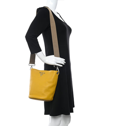 Prada Vitello Daino Bucket Bag Mimosa 3 of 15