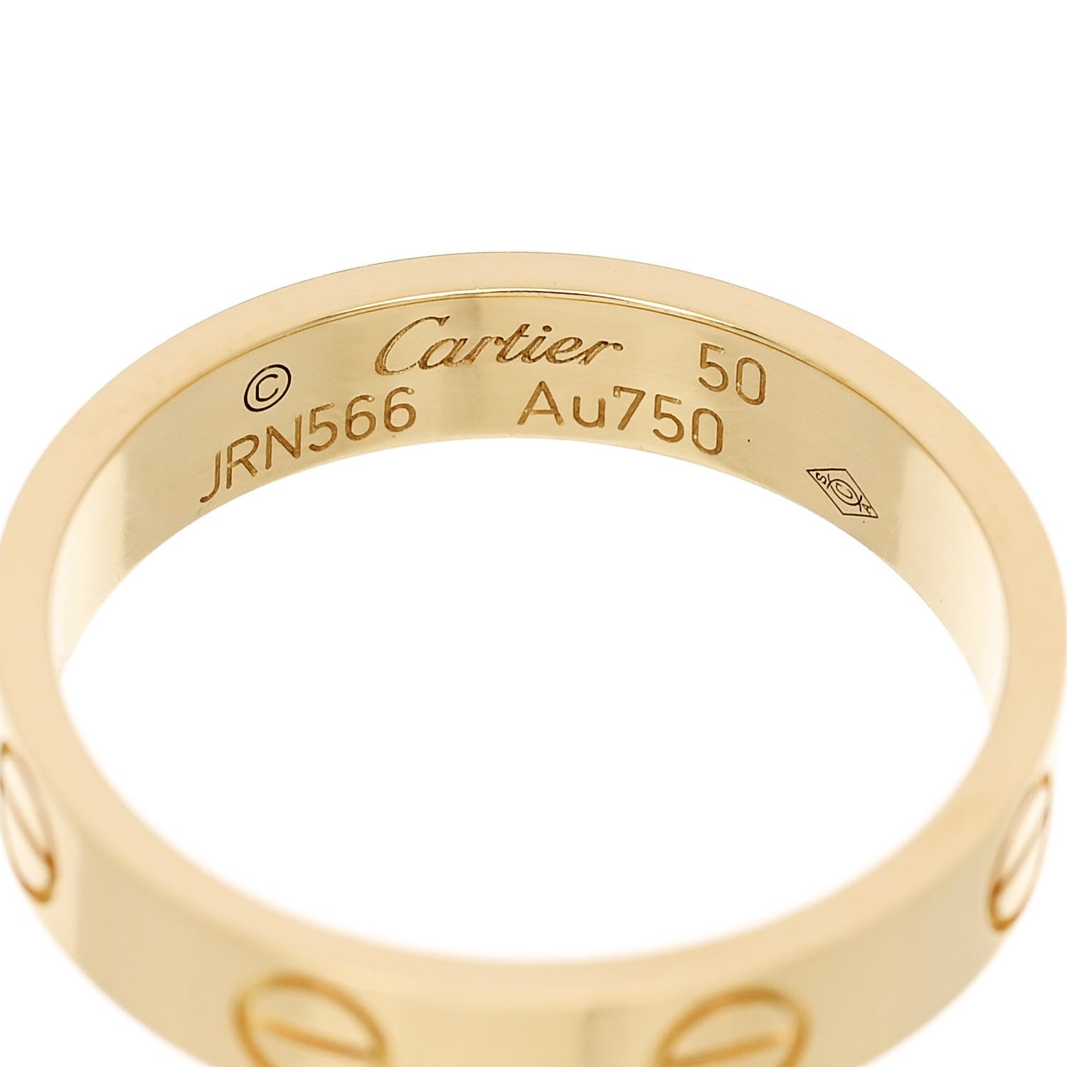 Cartier 18K Yellow Gold 3.5mm LOVE Wedding Band Ring 50 5.25 4 of 5