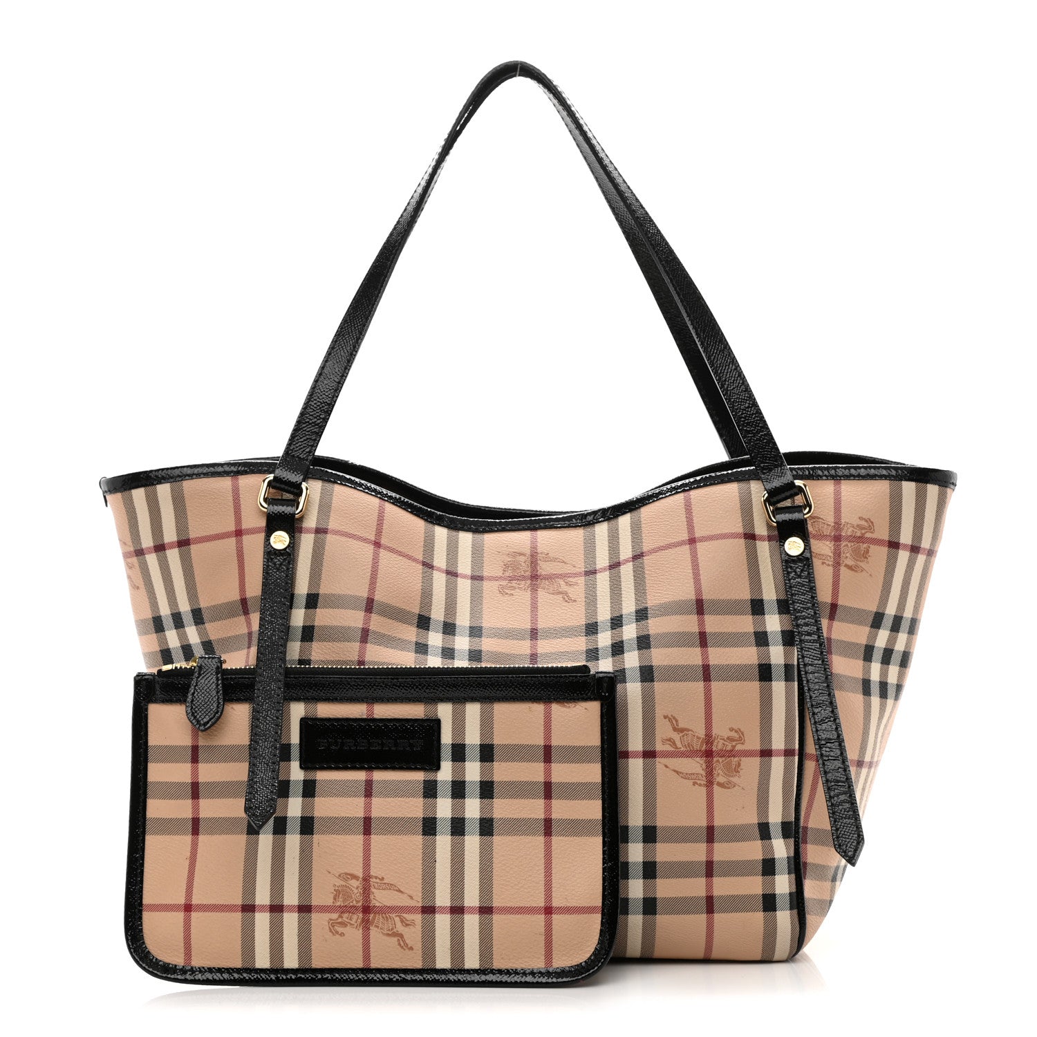Burberry Haymarket Check Small Canterbury Tote Black 1 of 10