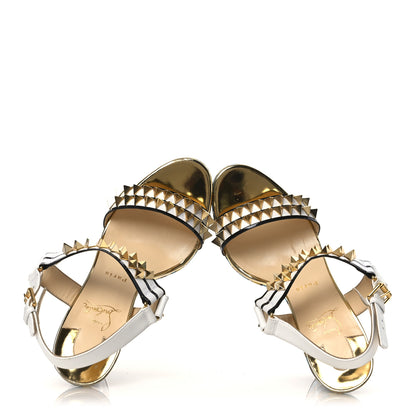 Christian Louboutin Patent Calfskin Studded Griotta 110 Wedges 40 Multicolor 2 of 12
