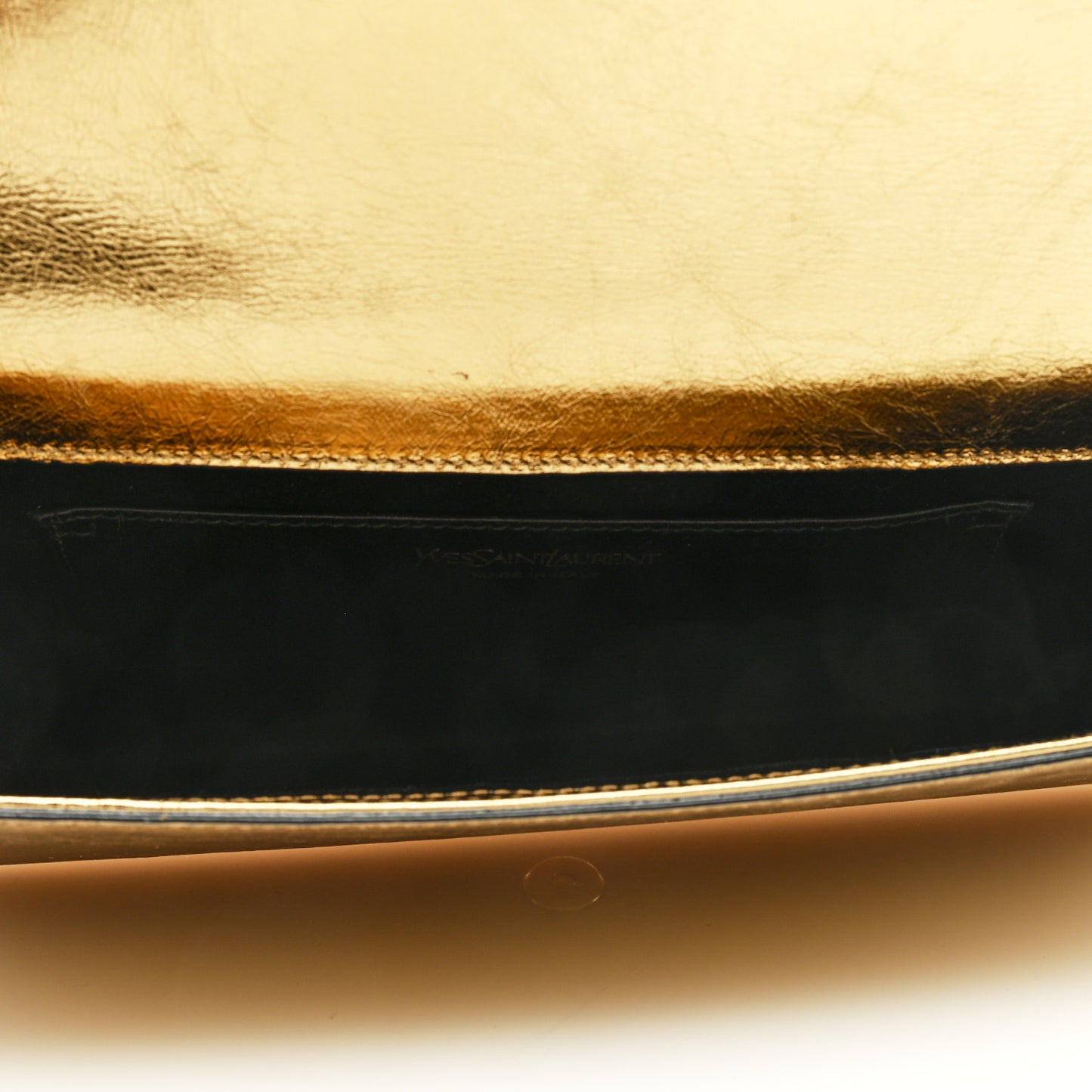 Metallic Calfskin Monogram Large Belle De Jour Clutch Gold