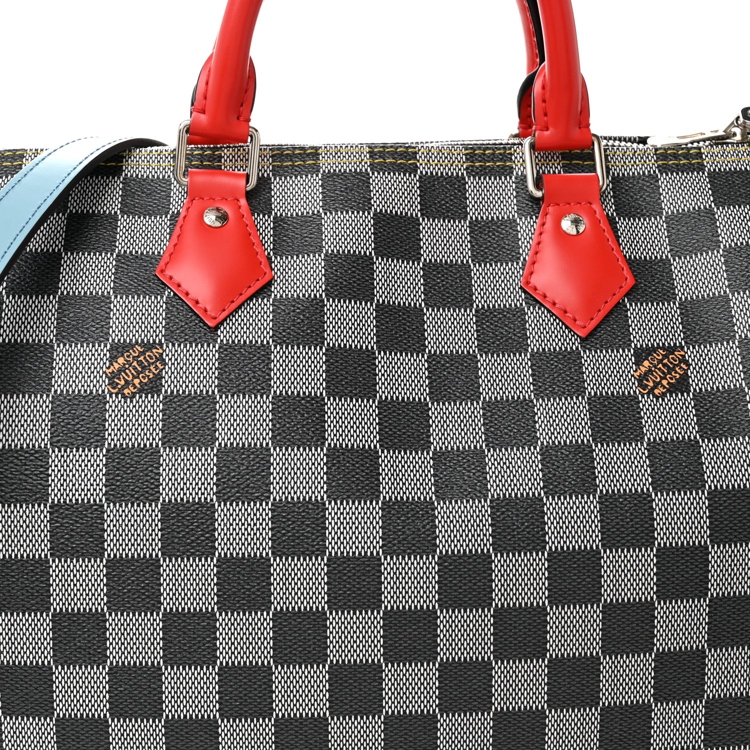 Louis Vuitton Damier Speedy Bandouliere 30 Black White 8 of 10