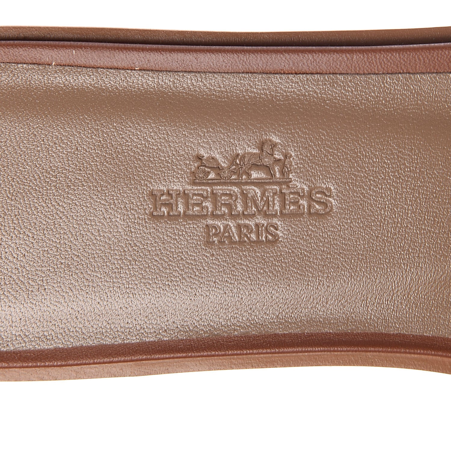 Hermes Box Calfskin Oran Sandals 36.5 Gold 7 of 11