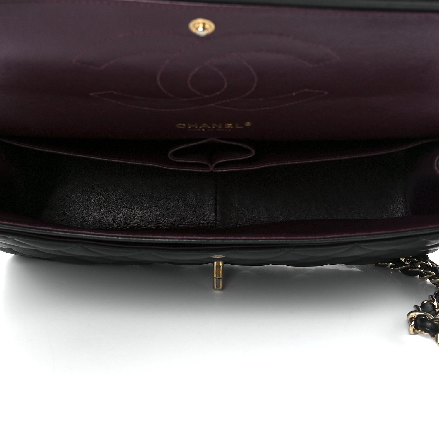 Chanel Lambskin Quilted Jumbo Double Flap Black 5 of 12