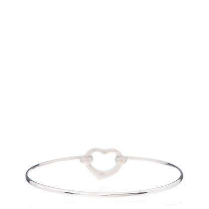 Tiffany Sterling Silver Elsa Peretti Open Heart Bangle 3 of 4
