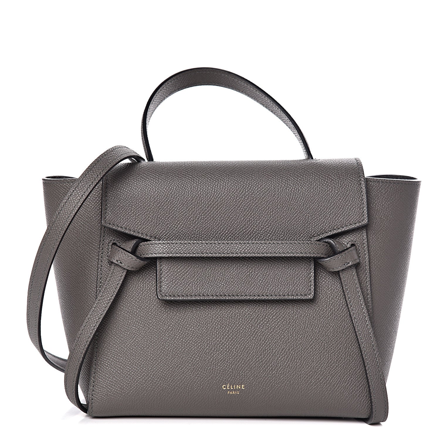Celine Grained Calfskin Nano Belt Bag Grey 1 of 9