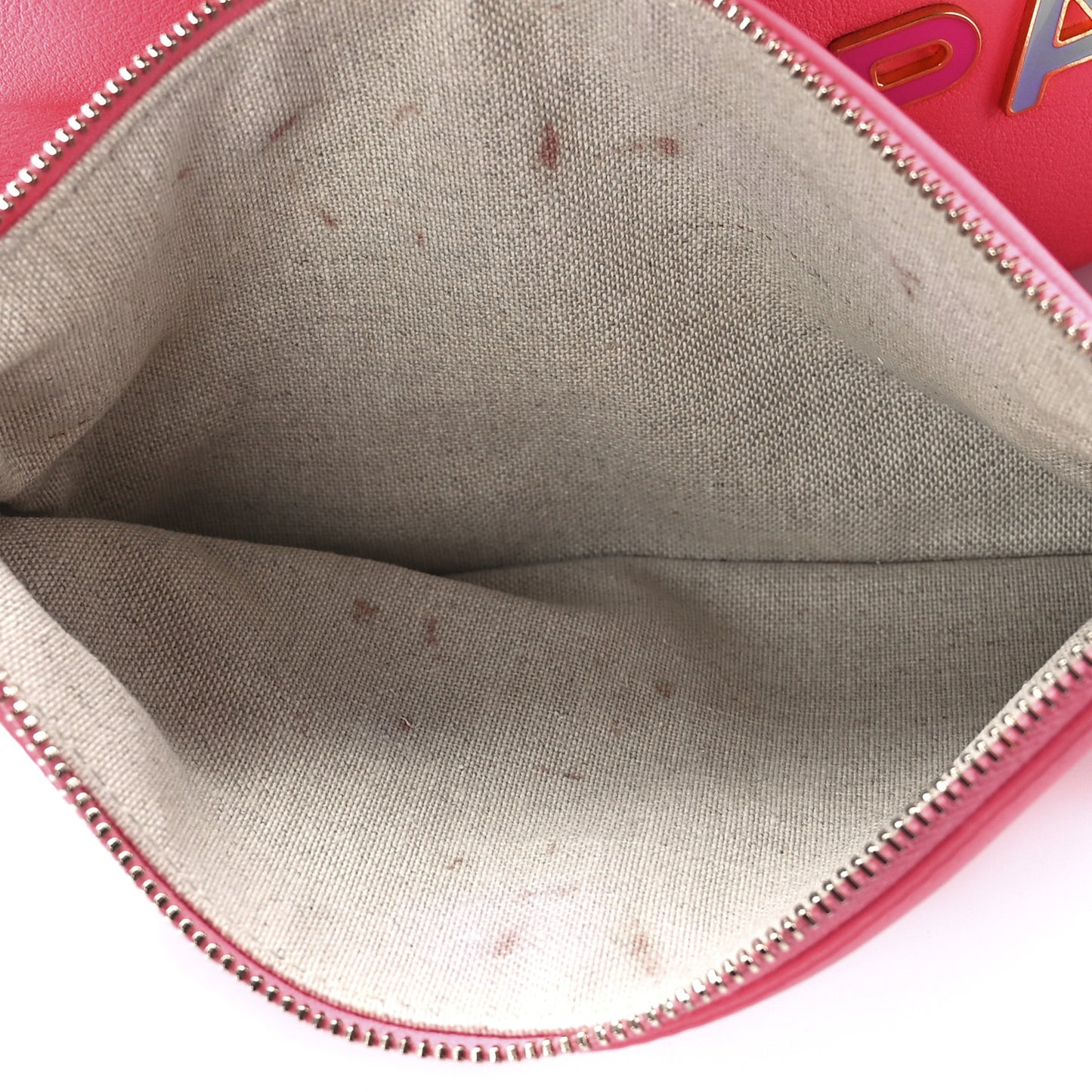 Calfskin Medium Deauville Tote Coral Pink
