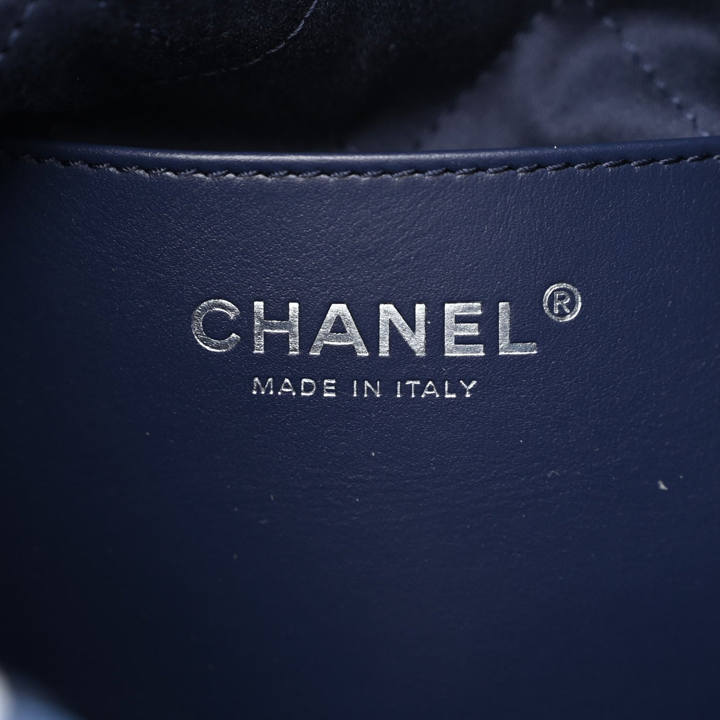 Denim Stitched Quilted Mini Chanel 22 Blue