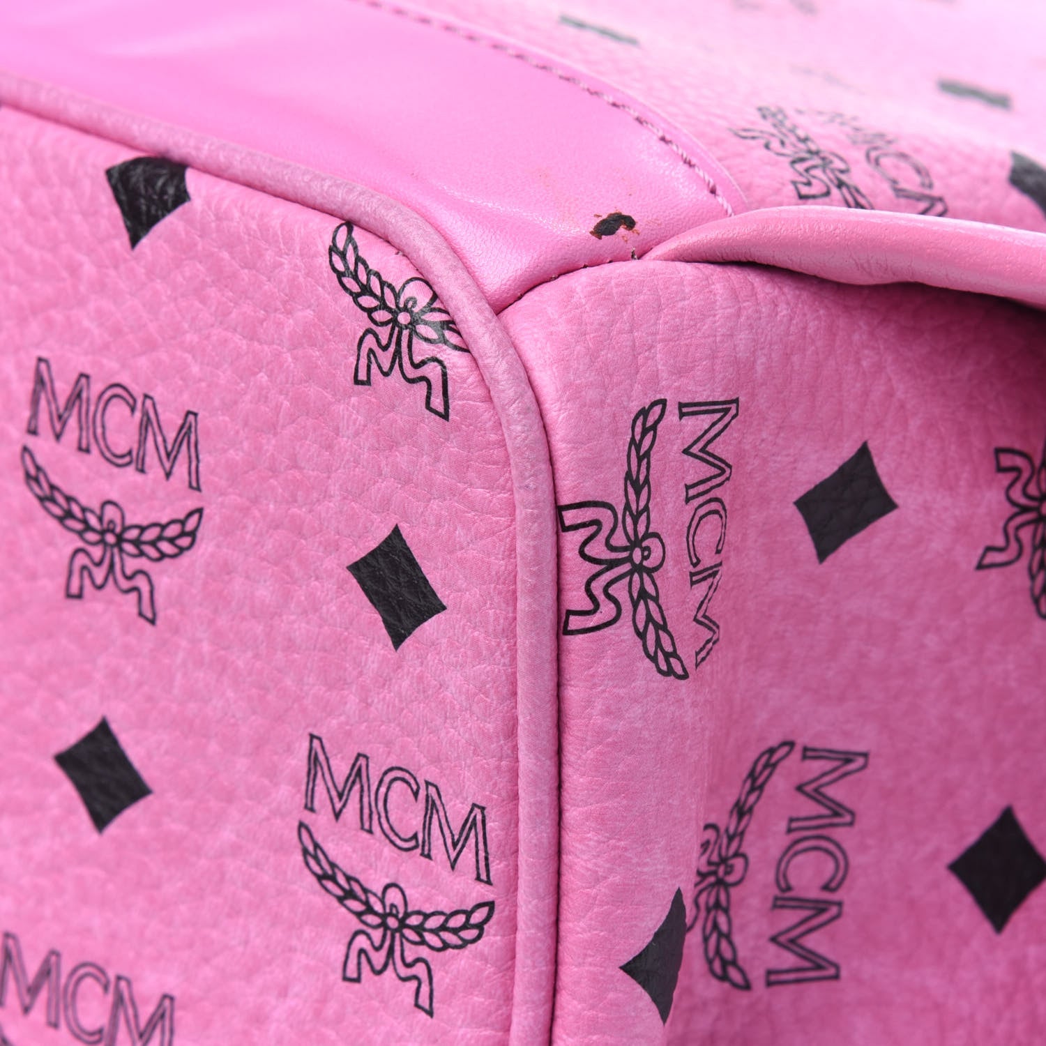 MCM Visetos Small Sprinkle Stud Stark Backpack Pink 12 of 15