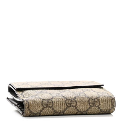 Gucci GG Plus Monogram Ladies GG French Flap Wallet Beige Ebony Cocoa 4 of 11