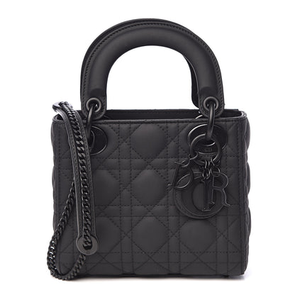 Christian Dior Ultra Matte Calfskin Cannage Mini Lady Dior Black 1 of 11