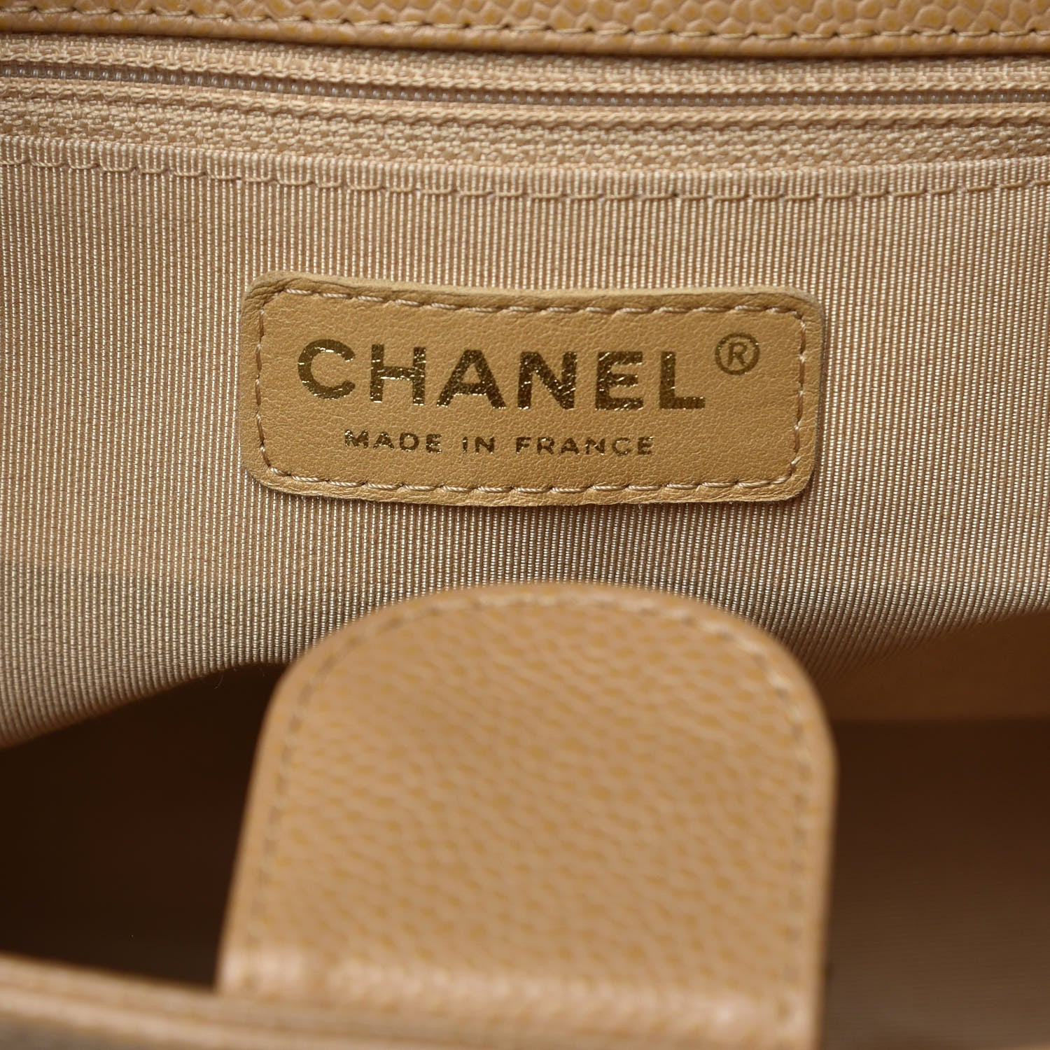 Chanel Caviar Quilted Petit Shopping Tote PST Dark Beige 6 of 14