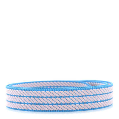 Hermes Toile Swift 25mm Sangle Cordage Shoulder Strap Azur Mauve Pale Gold 2 of 4