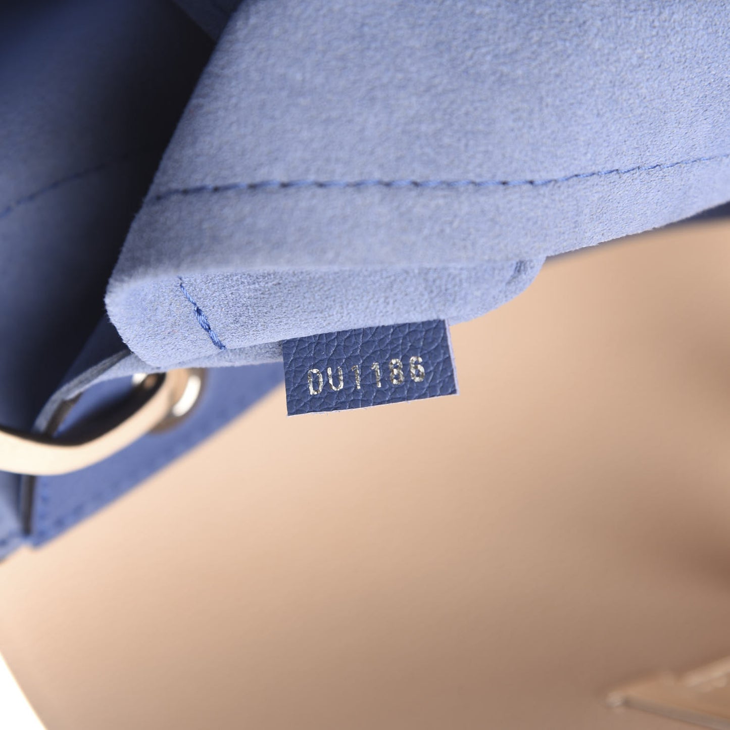 Calfskin Lockme Backpack Denim