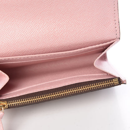 Louis Vuitton Damier Ebene Rosalie Coin Purse Rose Ballerine 5 of 8