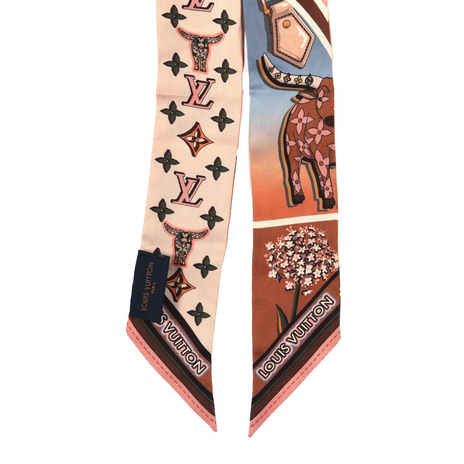 Louis Vuitton Silk Astro Taurus BB Bandeau Beige 2 of 4