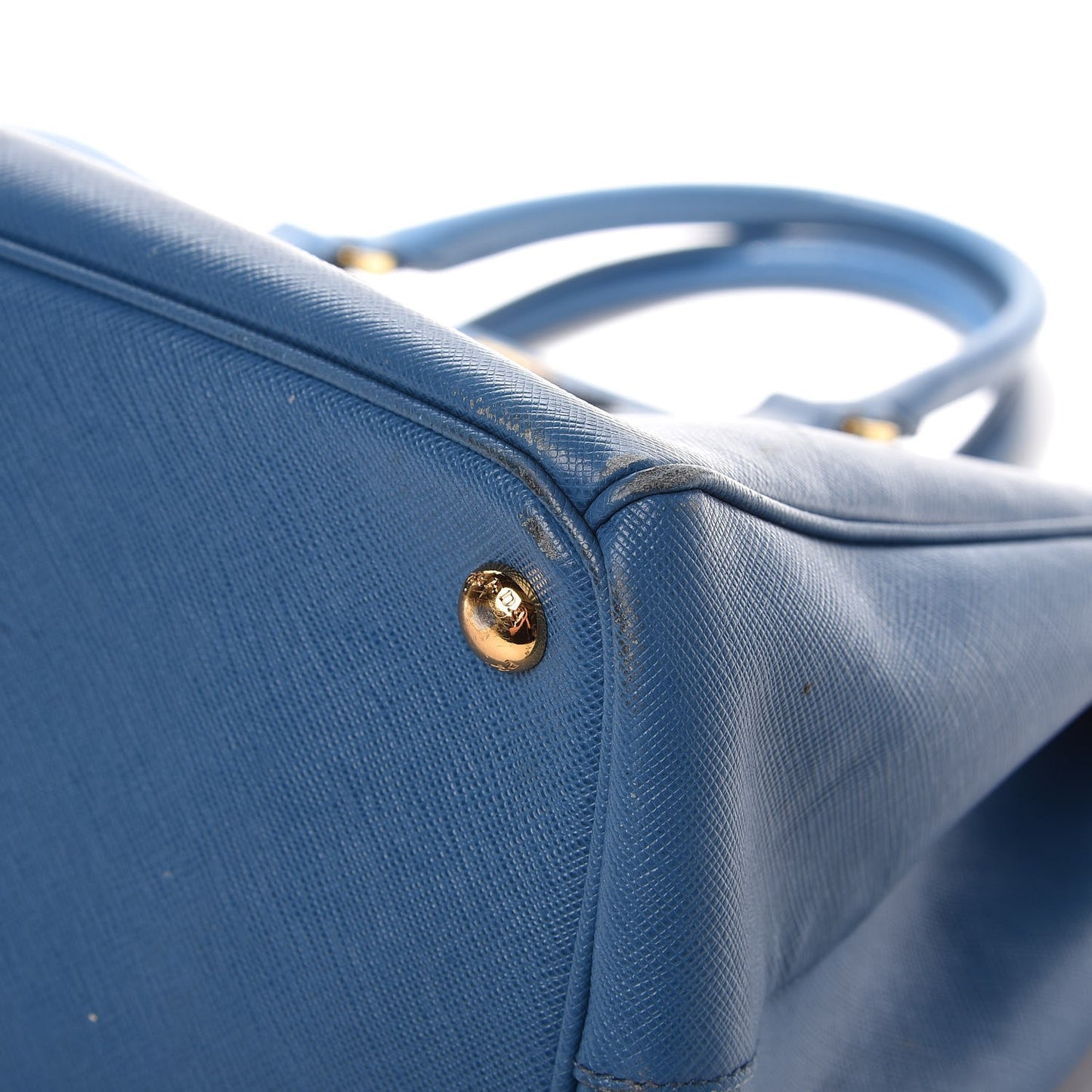 Saffiano Large Galleria Double Zip Tote Cobalto