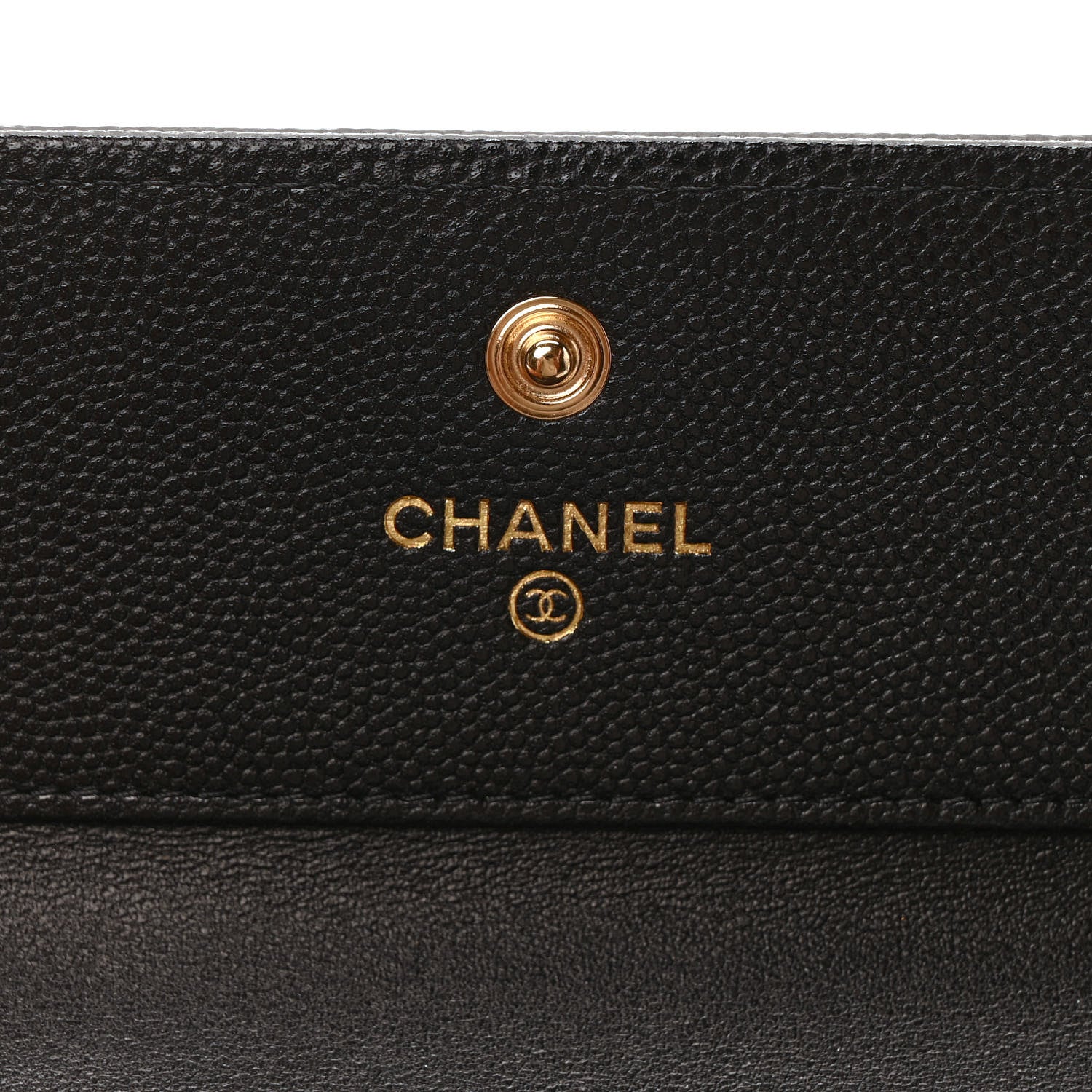 Chanel Caviar Quilted Compact Boy Wallet Black 6 of 6