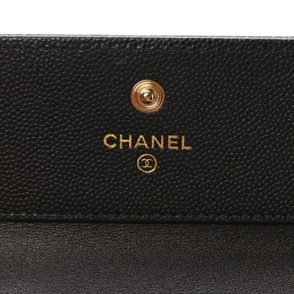 Chanel Caviar Quilted Compact Boy Wallet Black 6 of 6
