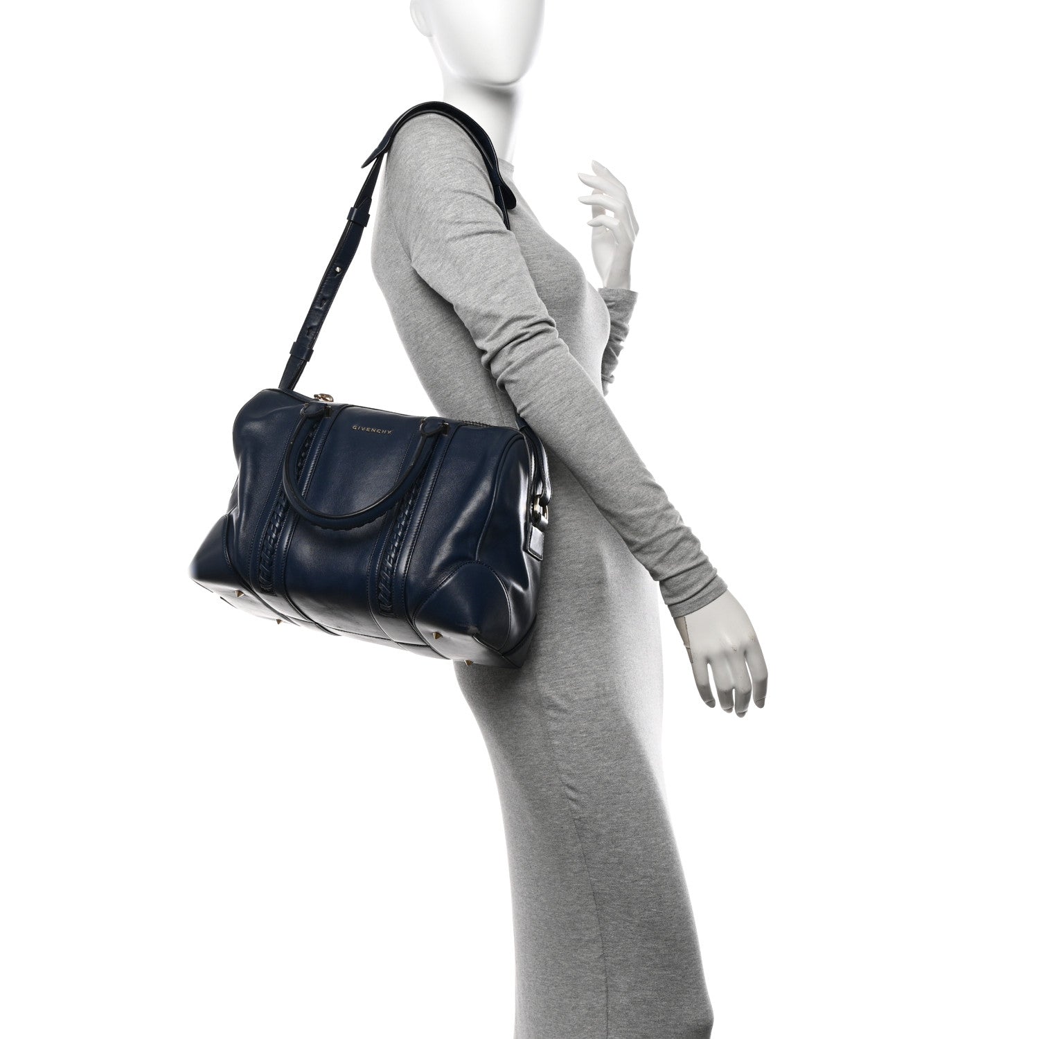 Givenchy Calfskin Braided Medium Lucrezia Blue 2 of 16