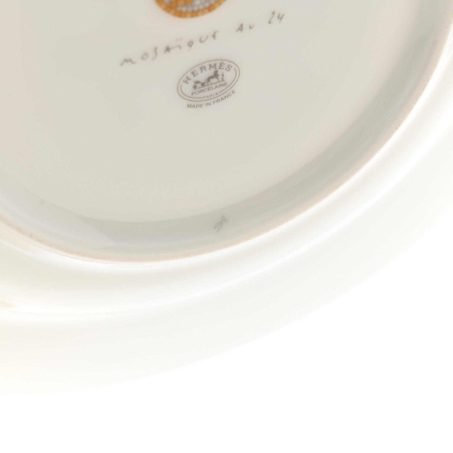 Hermes Porcelain Mosaique Au 24 Platine Soup Plate Set of 2 7 of 7