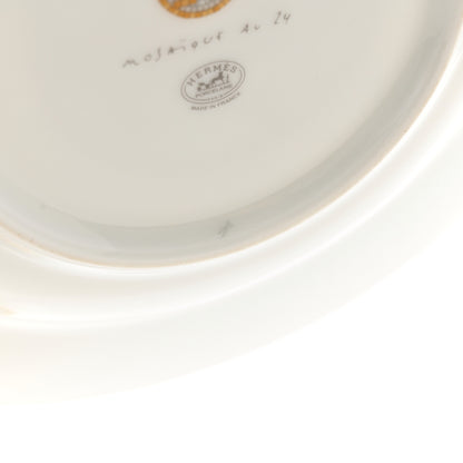 Hermes Porcelain Mosaique Au 24 Platine Soup Plate Set of 2 7 of 7