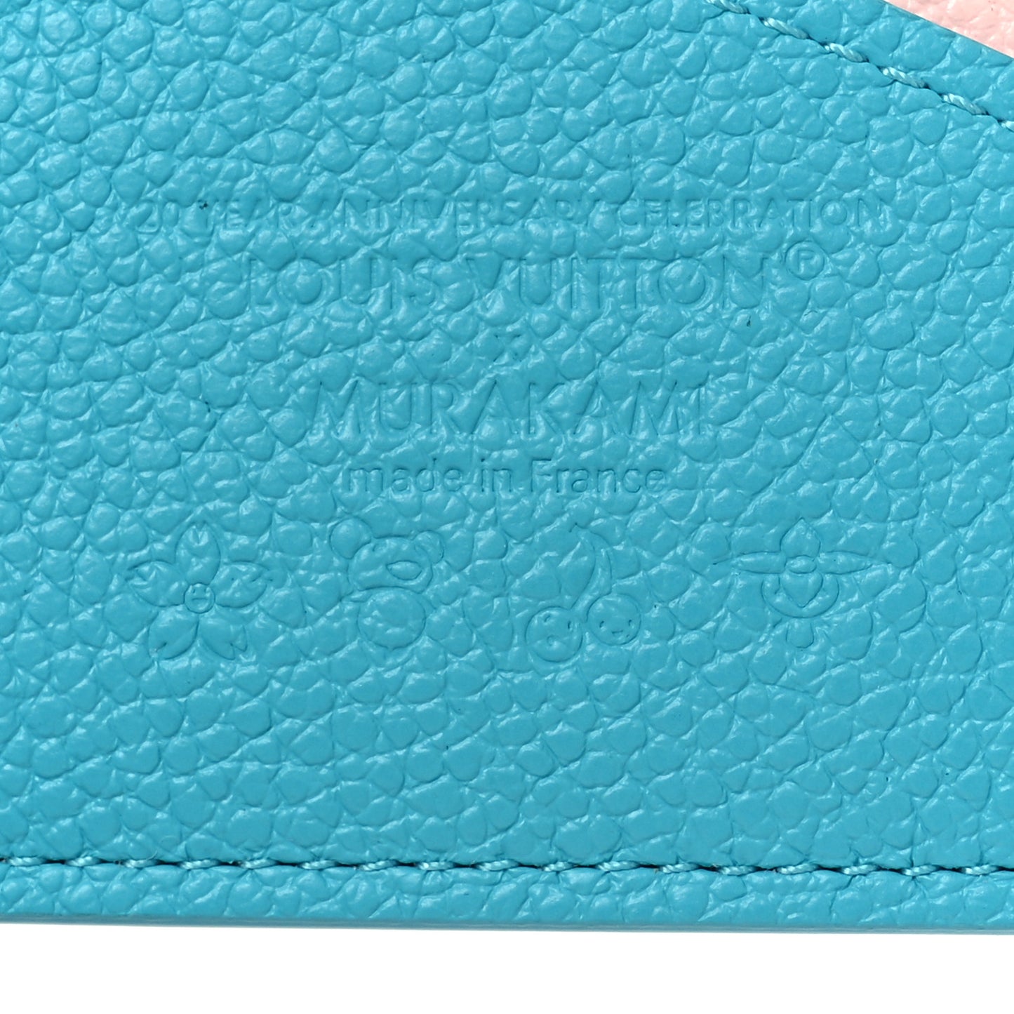 LV X TM Monogram Multicolor Criss-Cross Card Holder Kabira Blue Rose