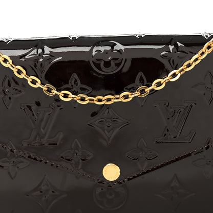 Louis Vuitton Vernis Pochette Felicie Chain Wallet Amarante 9 of 11