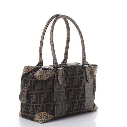 Fendi Zucca Zucchino Mixed Media Small B Mix Tote Tobacco 3 of 11