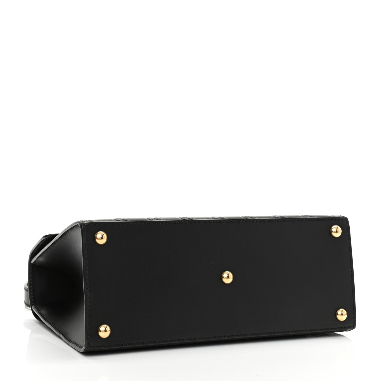 Guccissima Signature Small Padlock Top Handle Bag Black