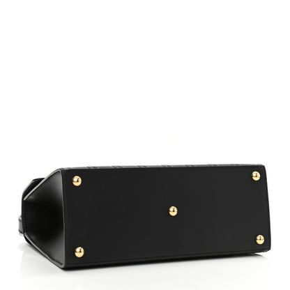 Gucci Guccissima Signature Small Padlock Top Handle Bag Black 5 of 9
