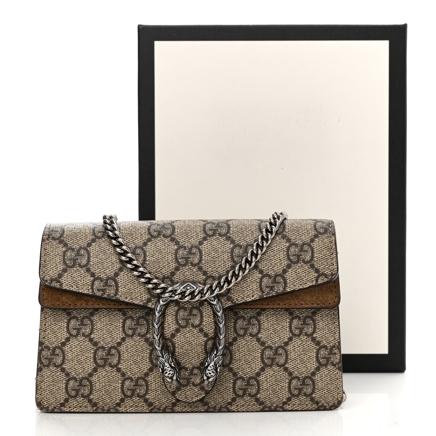GG Supreme Monogram Super Mini Dionysus Shoulder Bag Taupe