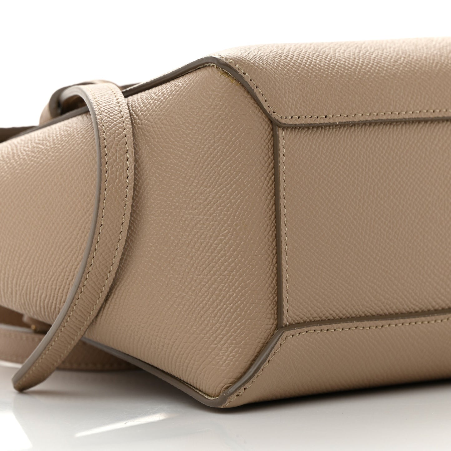 Grained Calfskin Nano Belt Bag Light Taupe