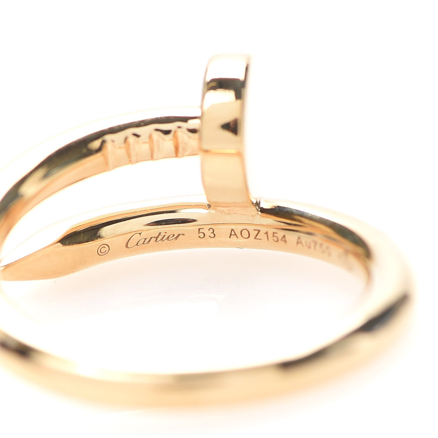 Cartier 18K Yellow Gold Juste Un Clou Ring 53 6.25 4 of 7