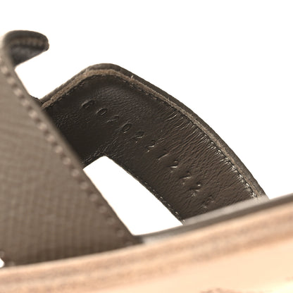 Hermes Epsom Oran Sandals 36 Etoupe 6 of 9