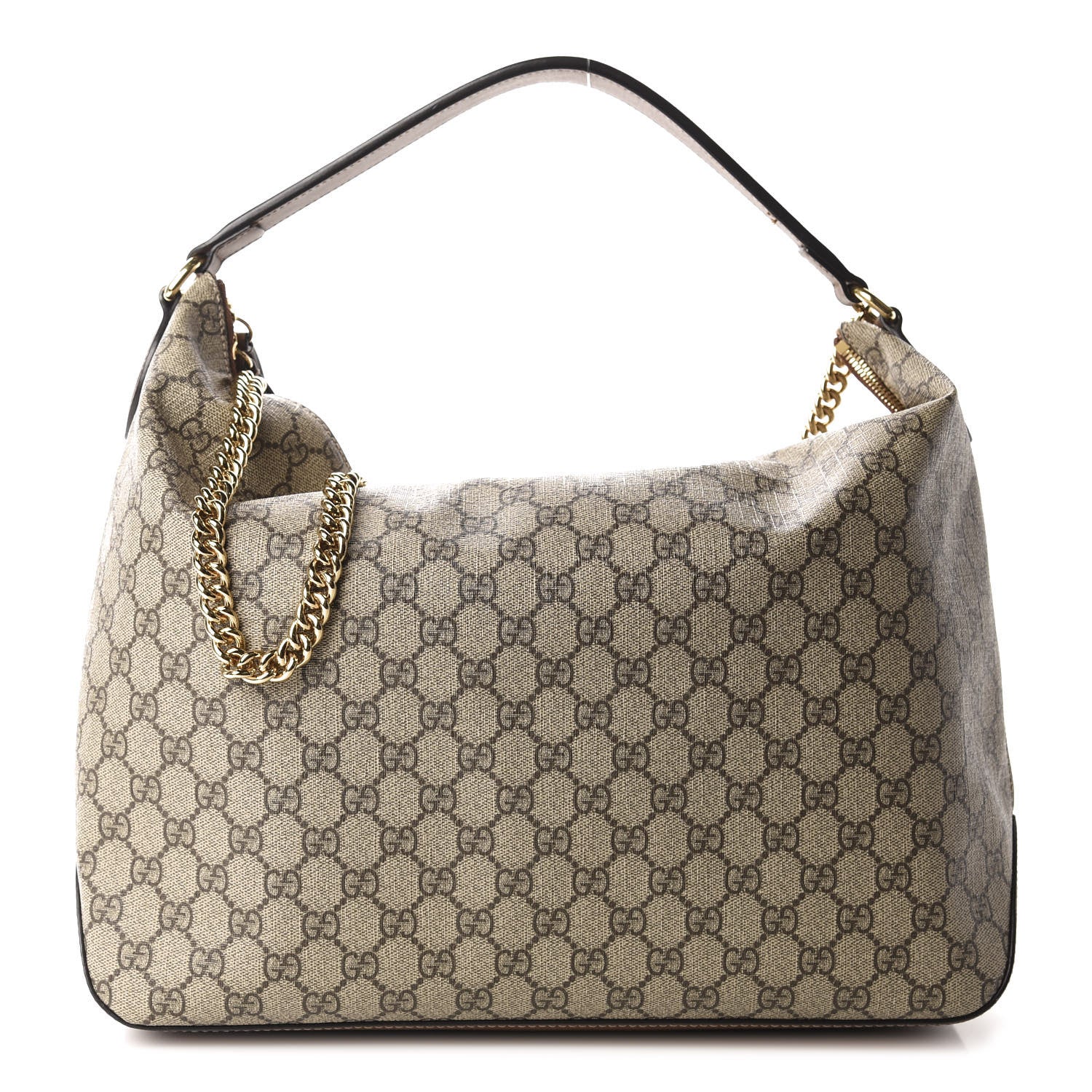 Gucci GG Supreme Monogram Large Linea A Hobo Light Brown 1 of 10