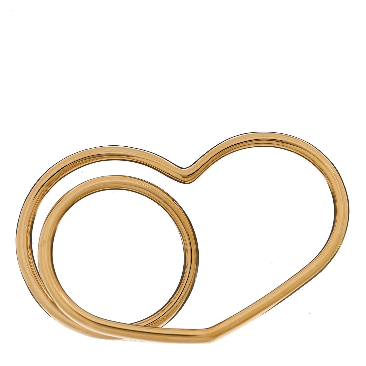 18K Rose Gold MM Vertige Coeur Double Ring 52 6