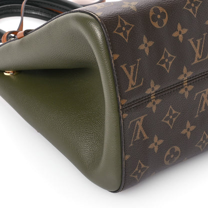 Louis Vuitton Calfskin Monogram Fold Tote PM Cream Khaki Black 8 of 9