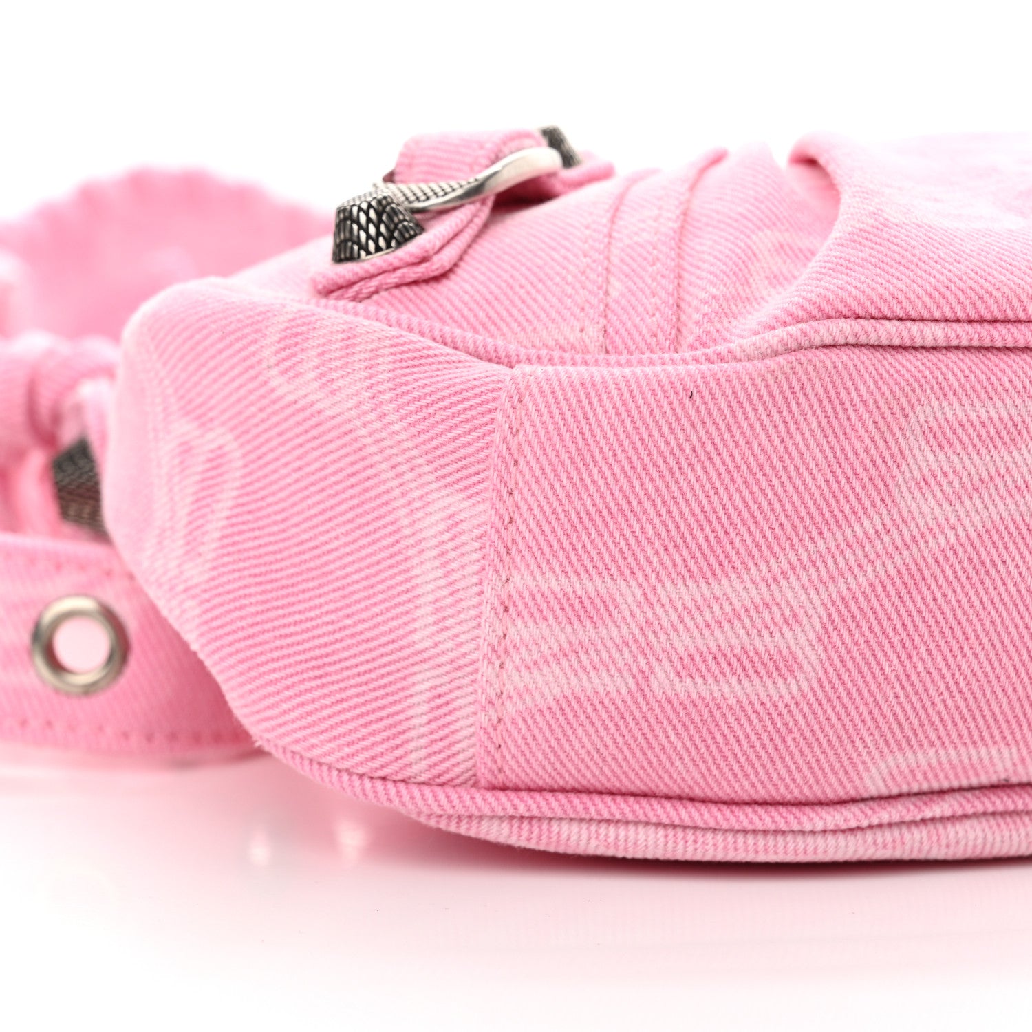 Balenciaga Denim BB Monogram Le Cagole Shoulder Bag XS Pink 10 of 11