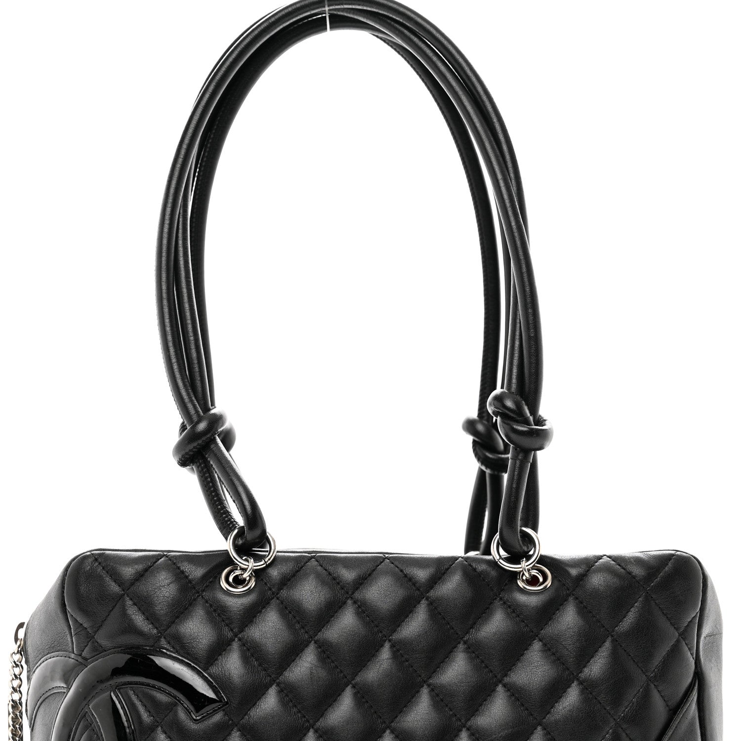 Chanel Calfskin Quilted Large Cambon Bowler Black 5 of 13