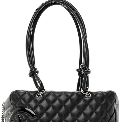 Chanel Calfskin Quilted Large Cambon Bowler Black 5 of 13