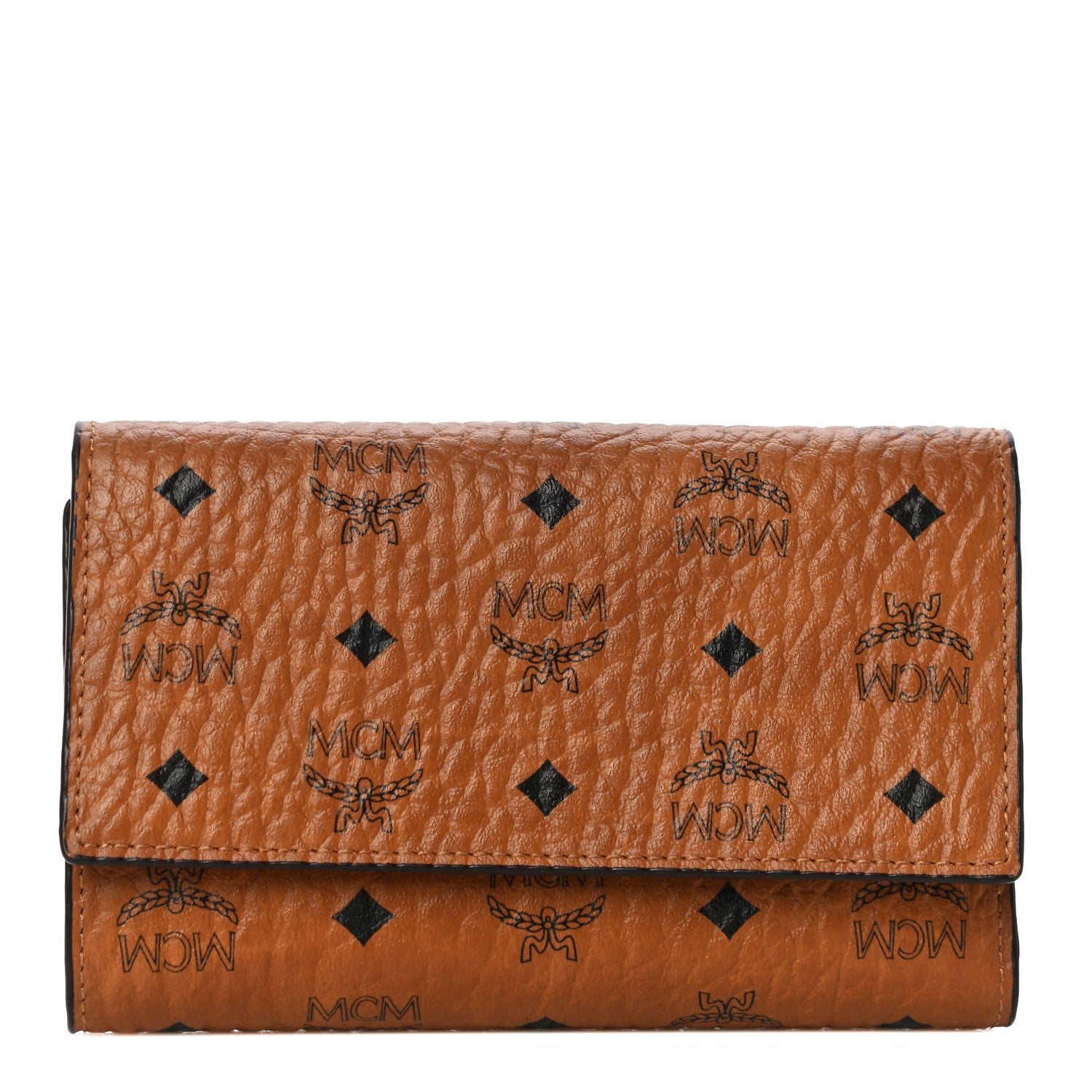 MCM Visetos Trifold Wallet Cognac 1 of 10