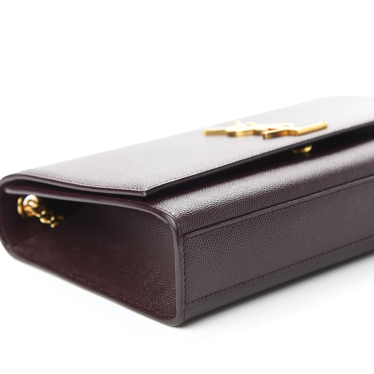 Saint Laurent Grain De Poudre Medium Classic Monogram Kate Satchel Amaranto 6 of 8