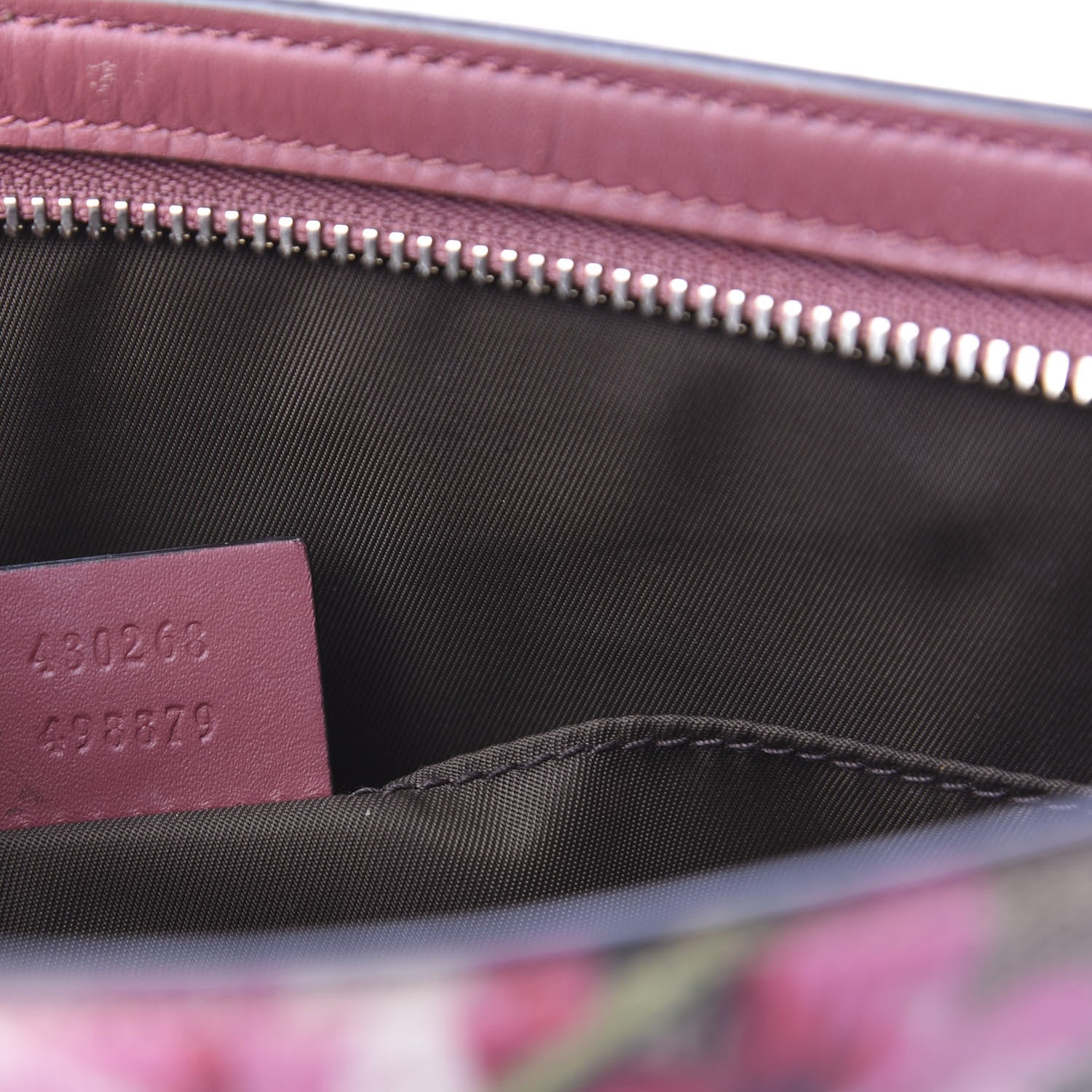 Gucci GG Supreme Monogram Blooms Large Cosmetic Case Beige Multicolor Dry Rose 9 of 10